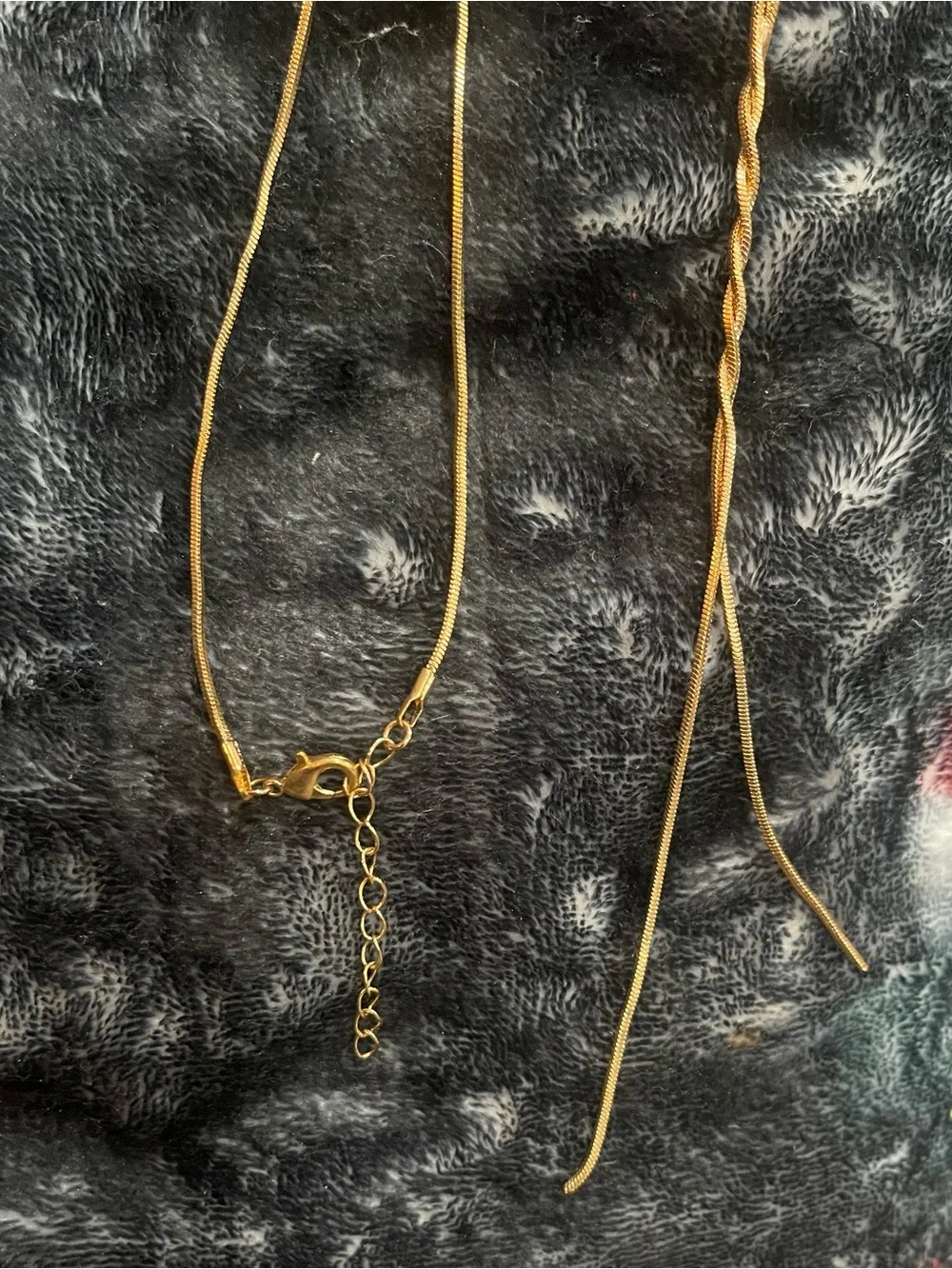 Gold-Tone Women's Chain Lariat Necklace with Gold Tone Crystal Bracelet